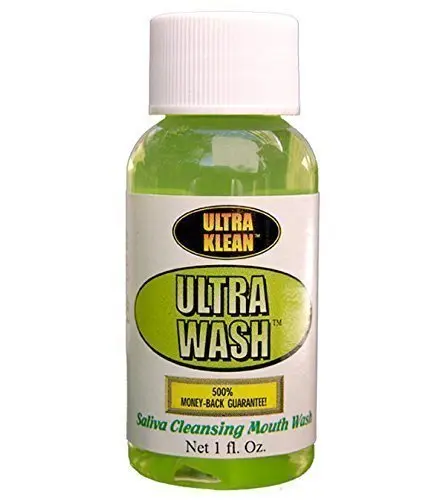 Ultra Klean saliva test mouthwash bottle