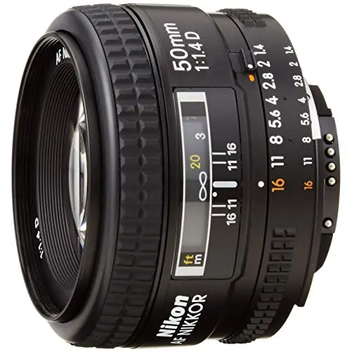 Nikon 50mm f/1.4 prime lens for wedding photography