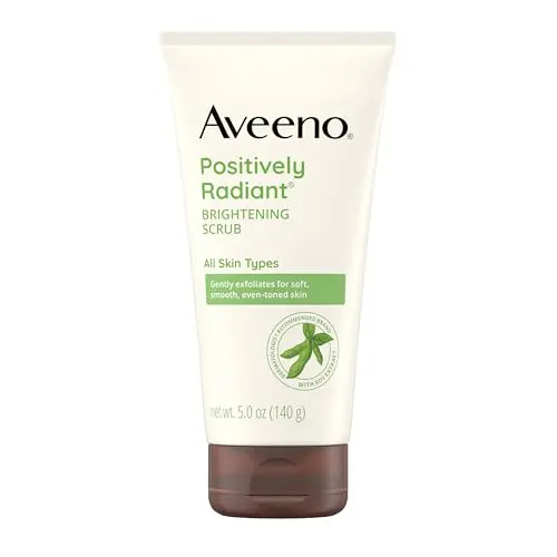 Aveeno Positively Radiant Skin Brightening Exfoliating Daily Facial Scrub tube