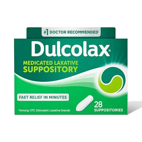 Dulcolax stimulant laxative suppositories for fast constipation relief