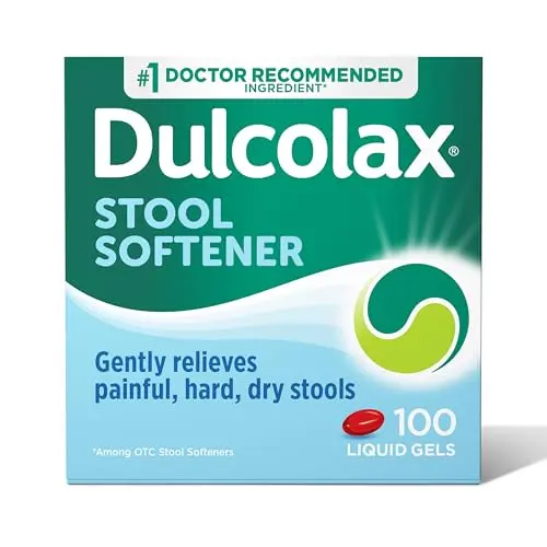 Dulcolax stool softener liquid gel capsules for gentle constipation relief