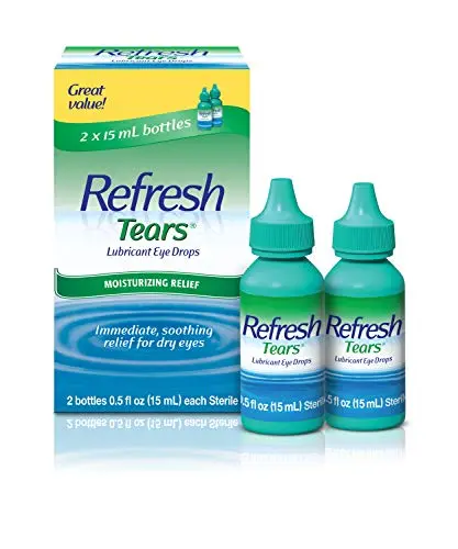 Refresh Tears lubricant eye drops in bottles for dry eye relief