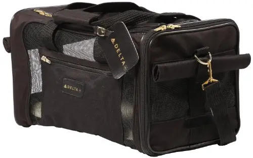 Sherpa Delta Airlines pet carrier with compression frame