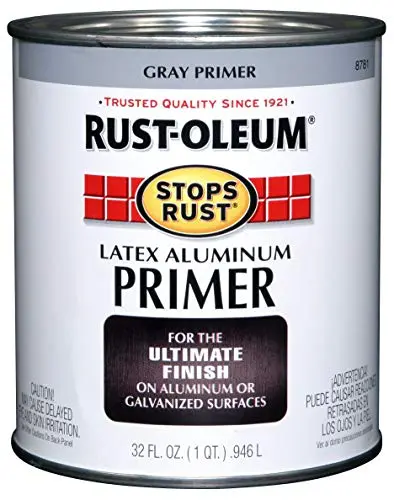 Rust-Oleum aluminum primer can for metal surfaces