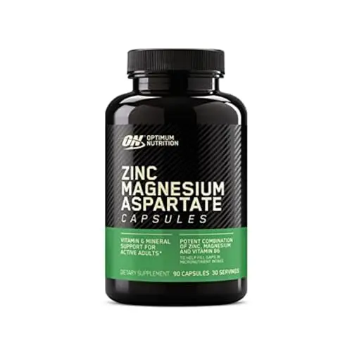 Optimum Nutrition Zinc Magnesium Aspartate supplement bottle