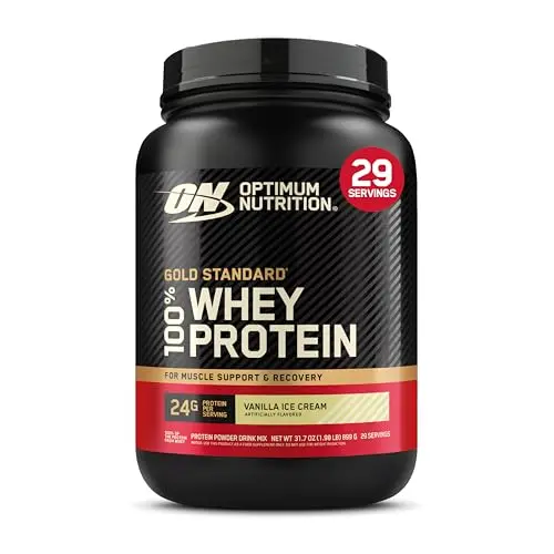 Optimum Nutrition Gold Standard Whey Protein Powder canister