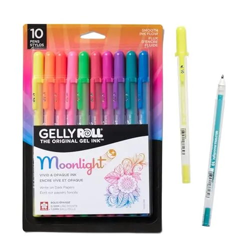 SAKURA Gelly Roll Moonlight gel pens set with assorted bright colors