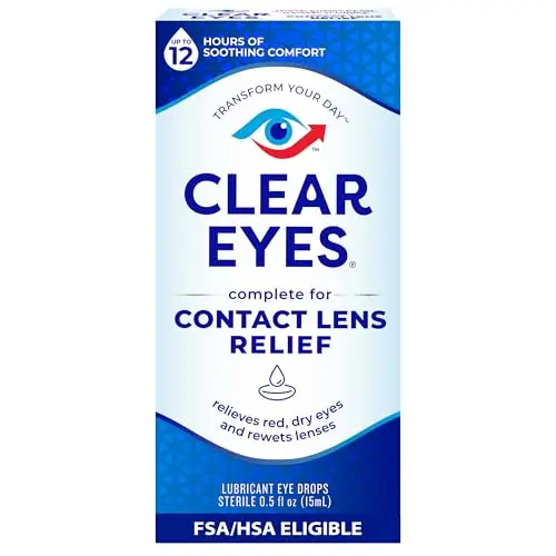 Clear Eyes Contact Lens Relief eye drops bottle