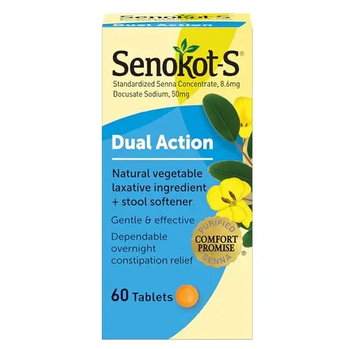 Senokot-S dual action stool softener and laxative tablets