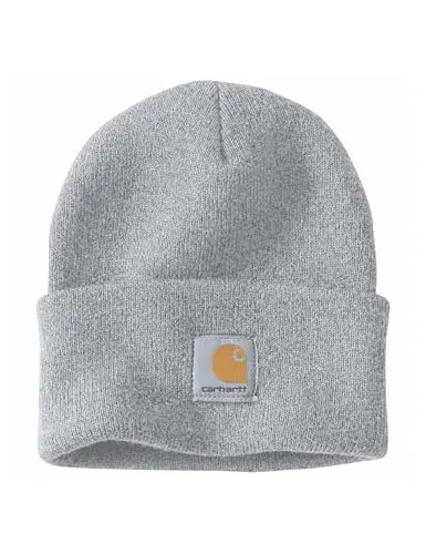 Carhartt men's knit cuffed beanie in heather grey