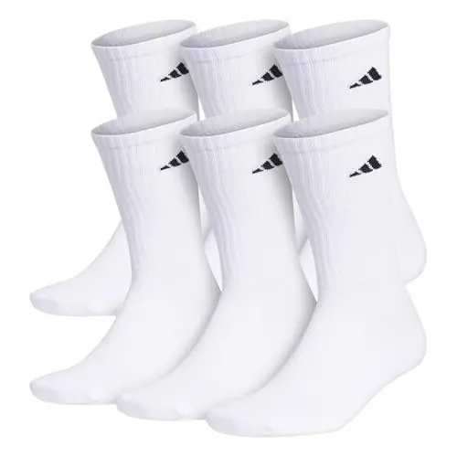 ADIDAS crew athletic socks in white and black
