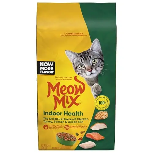 Meow Mix indoor health cat food bag