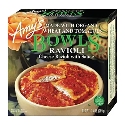 Amy's cheese ravioli with tomato sauce frozen meal