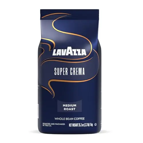Lavazza Super Crema whole bean coffee with rich creamy texture
