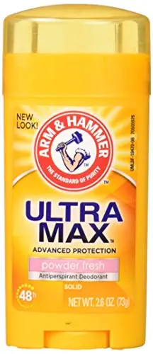 Arm and Hammer Ultramax deodorant stick in powder fresh scent