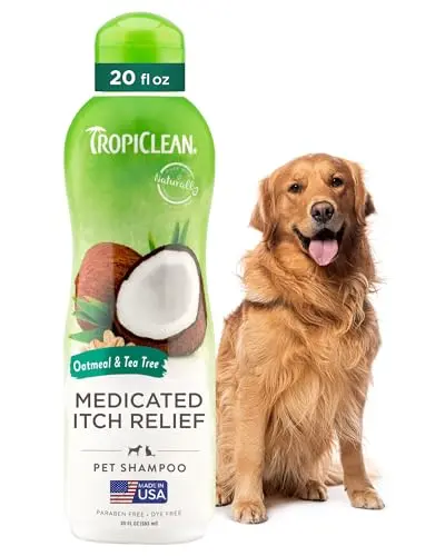 TropiClean Oatmeal Medicated Itch Relief Shampoo for dogs and cats