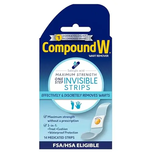 Compound W maximum strength invisible wart remover strips