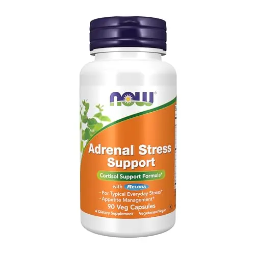 NOW Foods Adrenal Stress Support cortisol supplement bottle