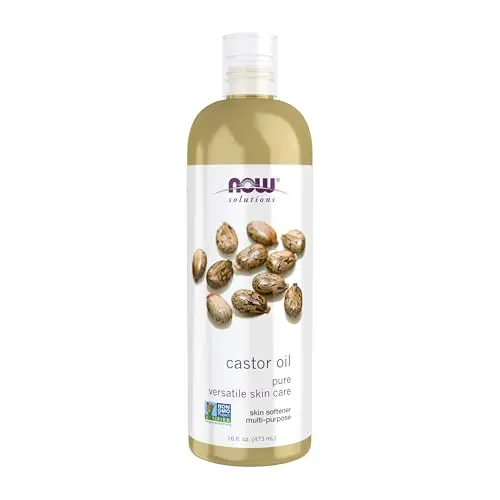 NOW Foods Castor Oil in plastic bottle