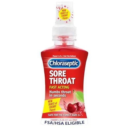 Chloraseptic sore throat spray cherry flavor bottle