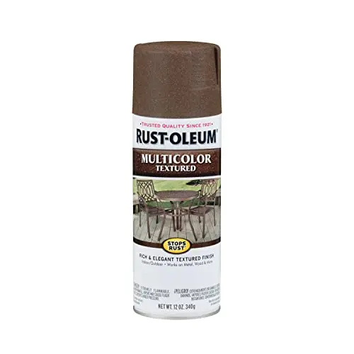 Rust-Oleum Stops Rust Multi-Color Textured spray paint can in autumn brown