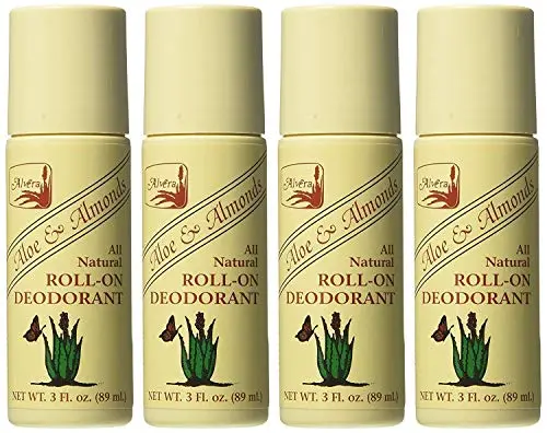 Alvera All Natural Roll-On Deodorant with aloe and almonds