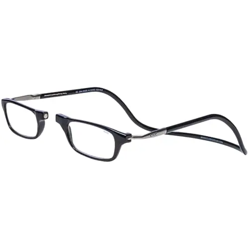 Clic magnetic reading glasses with neck band