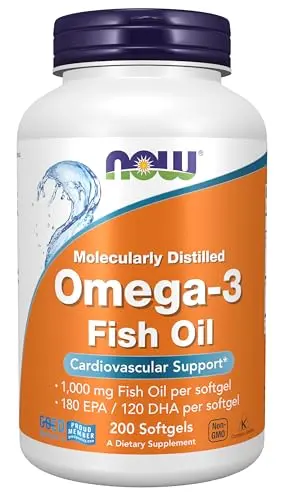 NOW Foods molecularly distilled omega-3 softgels