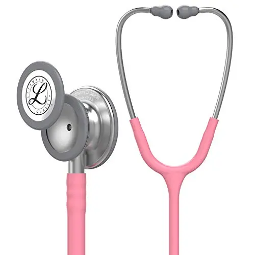 3M Littmann Classic III stethoscope with pearl pink tube and stainless steel chestpiece