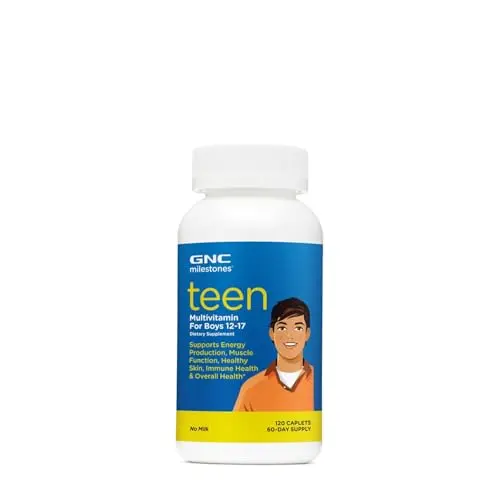 GNC Milestones teen multivitamin caplets for boys 12-17