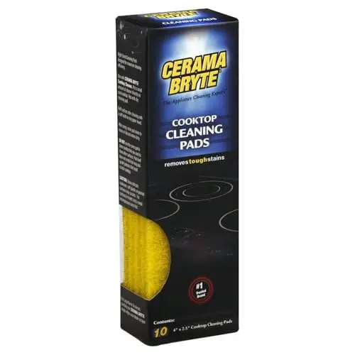 Cerama Bryte cleaning pads for glass stove top maintenance