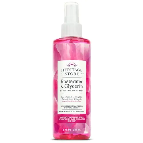 HERITAGE STORE rosewater and glycerin hydrating facial mist