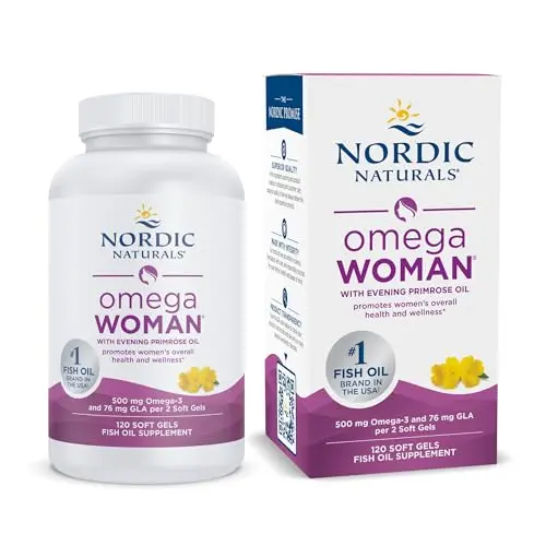 Nordic Naturals Omega Woman lemon-flavored softgels for women's health