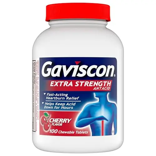 Gaviscon Extra Strength cherry chewable tablets for acid reflux