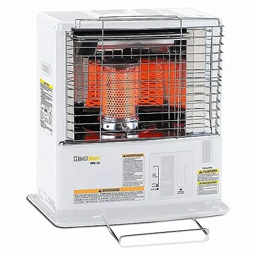Sengoku HeatMate white kerosene heater with safety grill