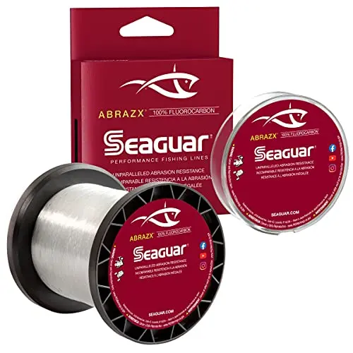 Seaguar AbrazX fluorocarbon fishing line spool in clear color