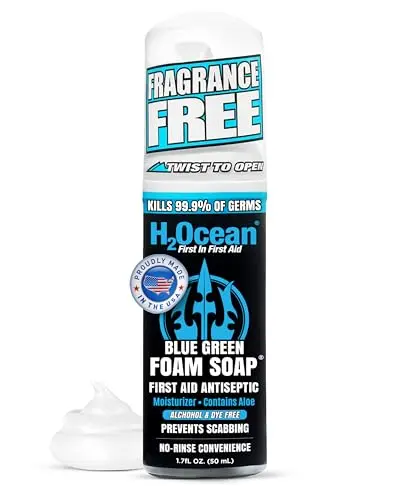 H2Ocean blue green foam soap for tattoo aftercare