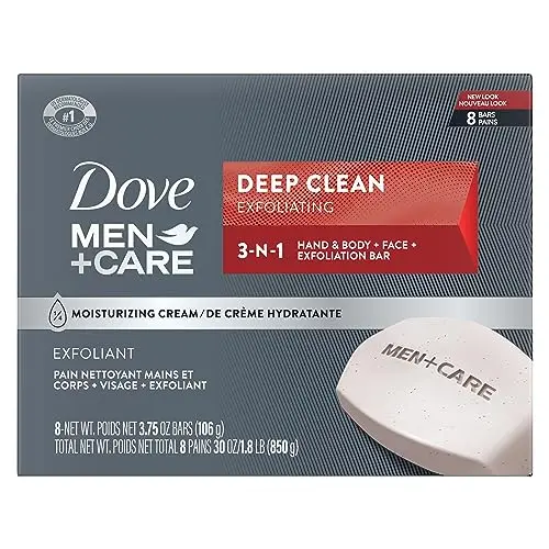 Dove Men+Care Deep Clean bar soap with purifying micro grains