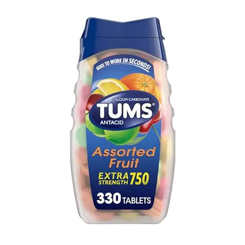 TUMS chewable antacid tablets for extra strength heartburn relief