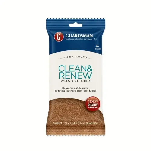 Guardsman leather cleaner wipes package