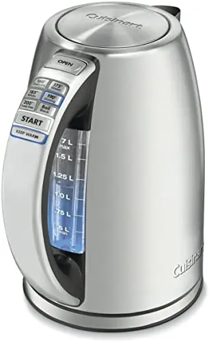 Cuisinart stainless steel electric kettle with digital temperature controls