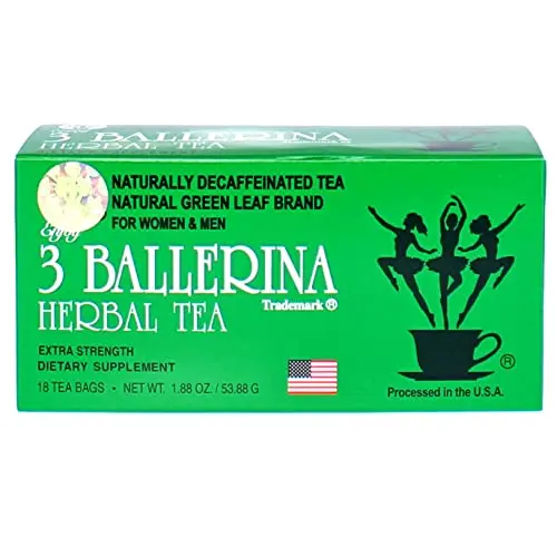 3 Ballerina Chinese Herbal Green Leaf Detox Tea box