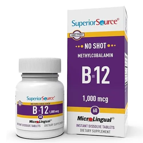 SUPERIOR SOURCE No Shot Methylcobalamin B-12 sublingual tablets