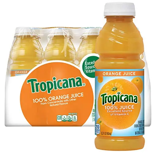 Tropicana 100% Orange Juice bottles