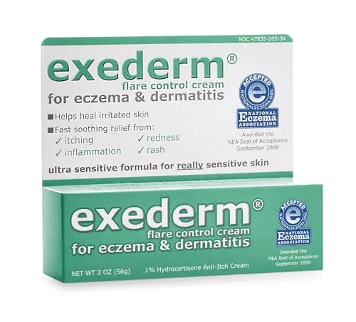 Exederm hydrocortisone cream for eczema and contact dermatitis