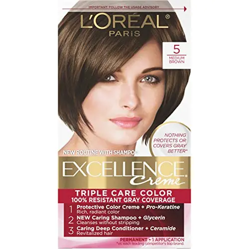 L'Oreal Excellence Creme hair color kit for gray coverage