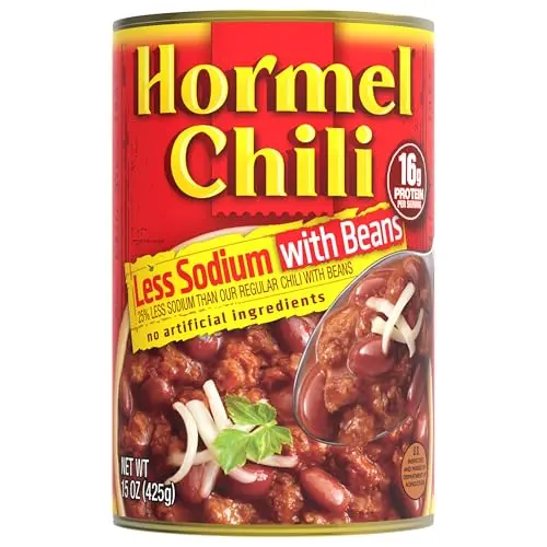 Hormel Less Sodium Chili with beans