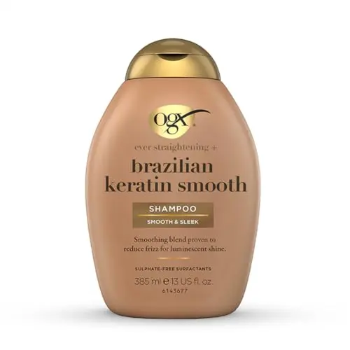 OGX Ever Straightening Shampoo bottle with Brazilian Keratin Therapy