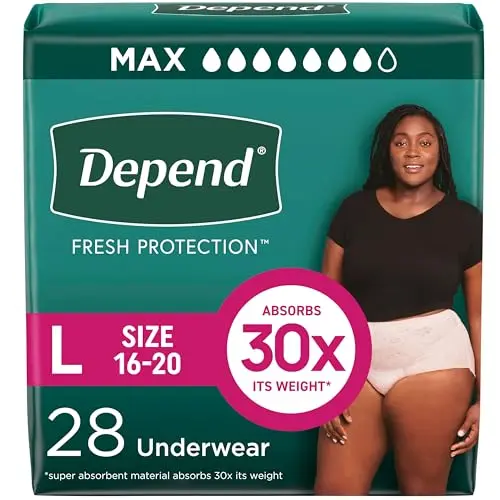 Depend Fresh Protection incontinence underwear for women