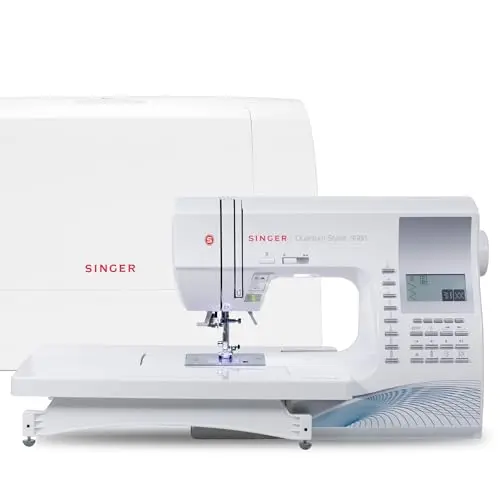 SINGER Quantum Stylist 9960 computerized sewing machine with extension table